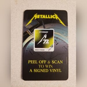 Metallica Fan Card From Toronto M72